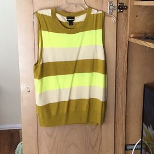 J. Crew cashmere sleeveless shell.  Multi stripe